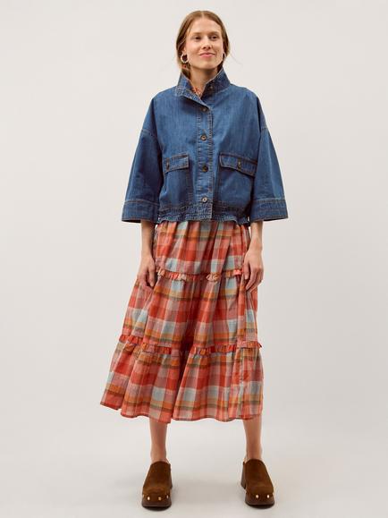 Monsoon Gwen Denim Jacket, Denim Blue, Denim Blue