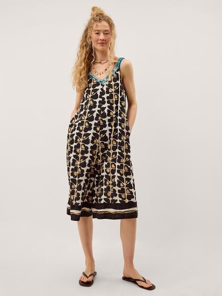 Monsoon Leila Floral Jumpsuit, containing LENZING™ ECOVERO™ Viscose, Black, Black