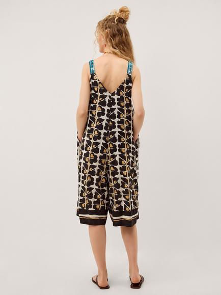 Monsoon Leila Floral Jumpsuit, containing LENZING™ ECOVERO™ Viscose, Black - view 2, Black