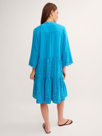 Monsoon Maddie Mirror Midi Kaftan - view 2, Teal