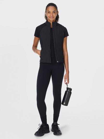 Sweaty Betty Runner's High Neck Gilet, Black, Black