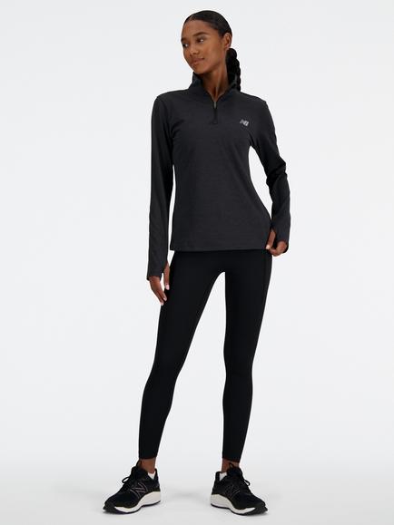 New Balance Sport Essentials Half Zip Top, Black Heather (bkh), Black Heather (bkh)