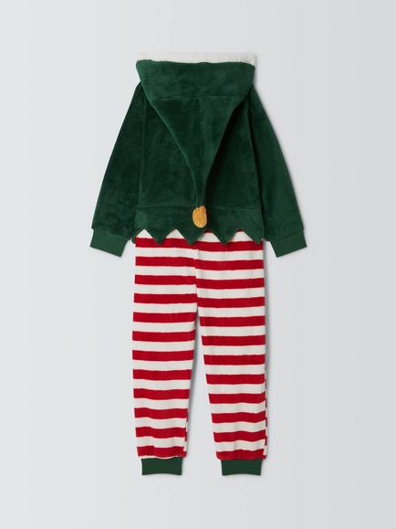 John Lewis Kids' Elf Onesie, Green - view 2, Green