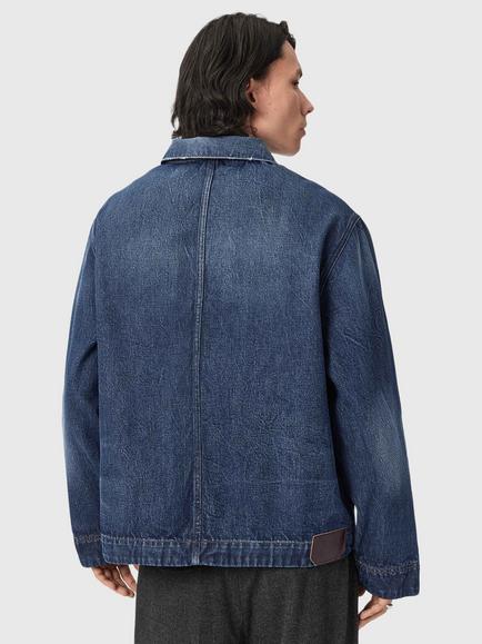 AllSaints Mukesh Denim Jacket, Dark Indigo - view 2, Dark Indigo
