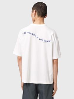 AllSaints Spun Out Cotton T-Shirt, Chalk White - view 2, Chalk White