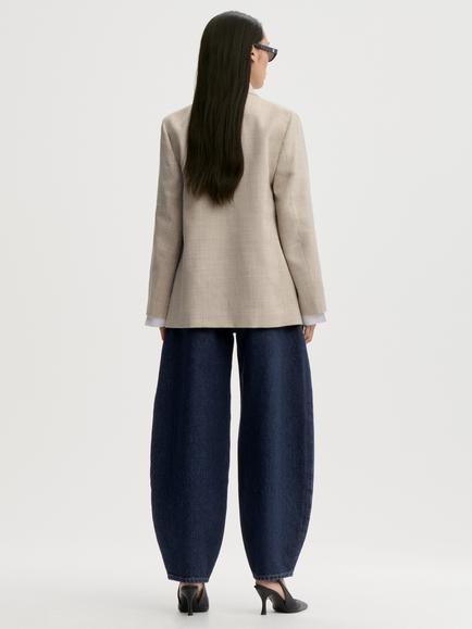 By Malene Birger Dallas Barrel Leg Jeans - view 2, Dark Blue Rinsed