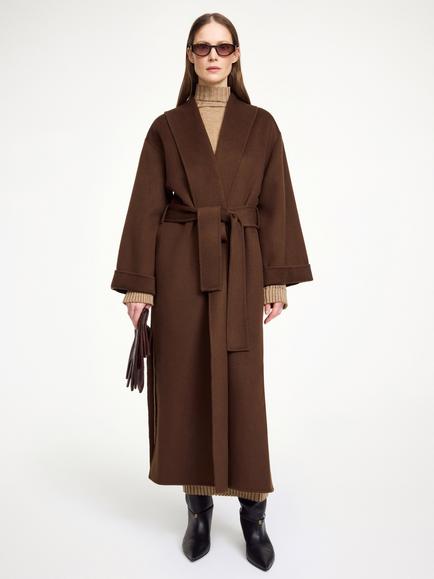 By Malene Birger Trullem Belted Pure Wool Overcoat, Carafe - view 2, Carafe
