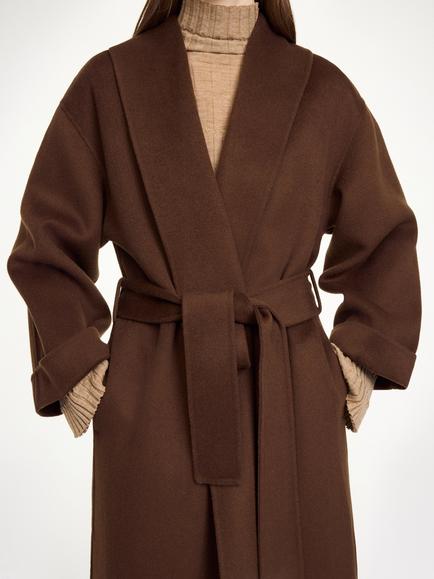 By Malene Birger Trullem Belted Pure Wool Overcoat, Carafe - view 2, Carafe