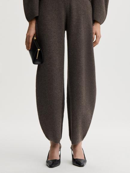 By Malene Birger Carmela Merino Wool Knit Joggers, Brown, Brown