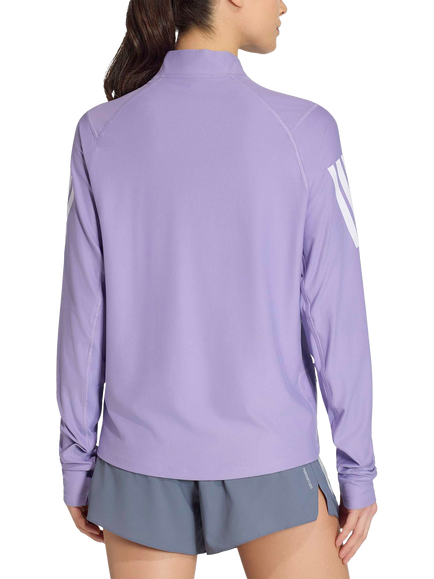 adidas adi365 Iconic Half-Zip Women's Running Jumper, Lilac - view 2, Lilac