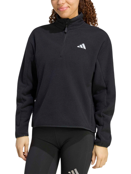 adidas adi365 Running Essentials Women's Winterised Half-Zip Fleece, Black, Black