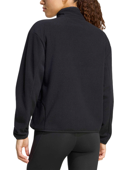 adidas adi365 Running Essentials Women's Winterised Half-Zip Fleece, Black - view 2, Black