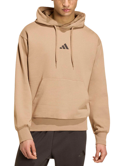 adidas Feelcozy Men's Cotton Rich Hoodie, Khaki, Khaki