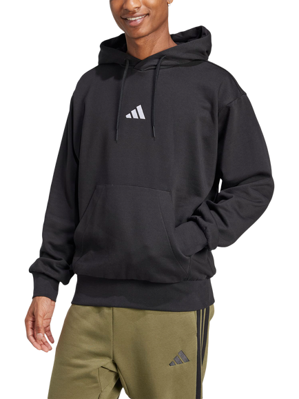 adidas Feelcozy Cotton Rich Hoodie, Black, Black