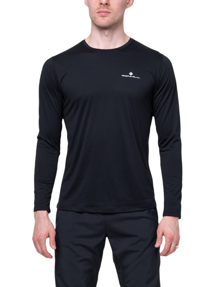 Ronhill Core Crew Neck Long Sleeve T-Shirt, Black, Black