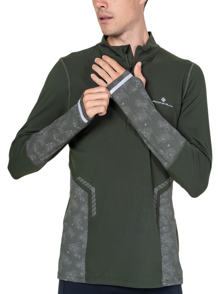 Ronhill Tech Reflect Half Zip Top, Kelp, Kelp