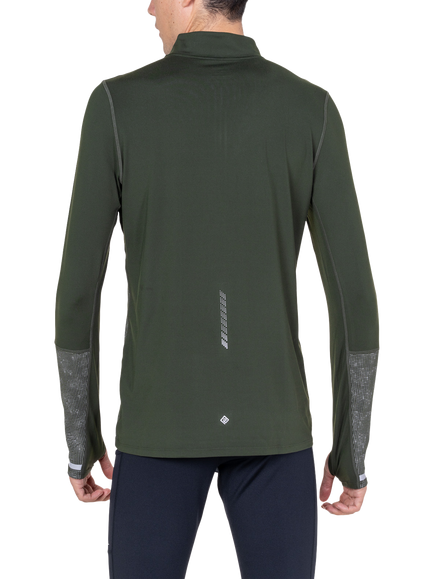 Ronhill Tech Reflect Half Zip Top, Kelp - view 2, Kelp