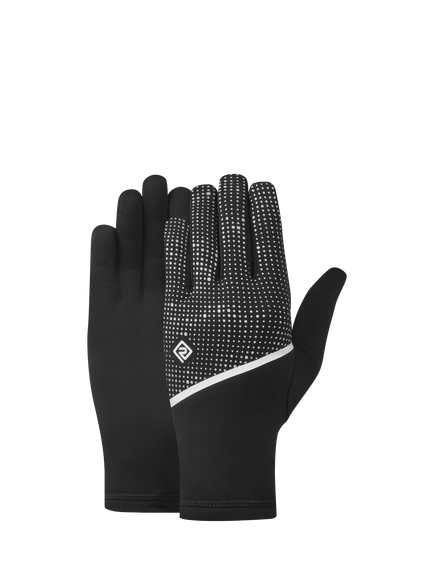 Ronhill Reflective Gloves, Black, Black