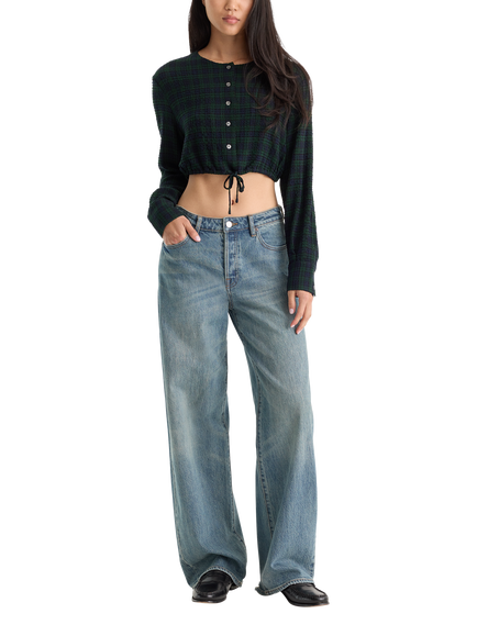 Good American Vintage High Rise Wide Leg Jeans, Indigo - view 2, Indigo1338