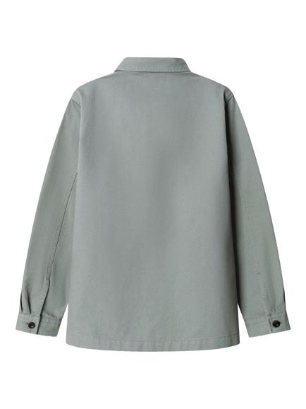 Hackett London Kids' Classic Fit Flap Pocket Overshirt, Sage Green - view 2, Sage Green