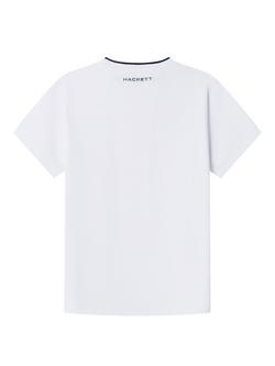 Hackett London Kids' Cotton Logo T-Shirt - view 2, Optic White