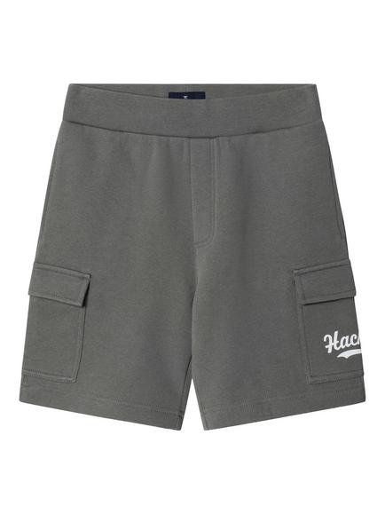 Hackett London Kids' Classic Fit Cargo Trousers, Stone Green