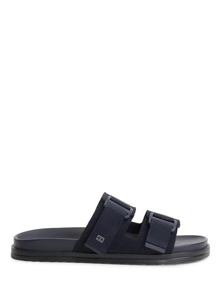 Tommy Hilfiger Hilfiger Mix Suede Sandals, Navy, Navy