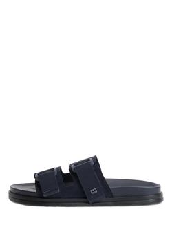 Tommy Hilfiger Hilfiger Mix Suede Sandals, Navy - view 2, Navy