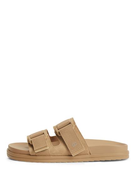 Tommy Hilfiger Hilfiger Mix Suede Sandals, Safari - view 2, Safari