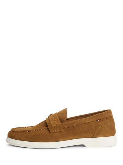 Tommy Hilfiger Light Suede Loafers, Brown - view 2, Brown