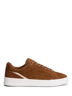 Tommy Hilfiger TH Court Prem Suede Trainers, Brown, Brown