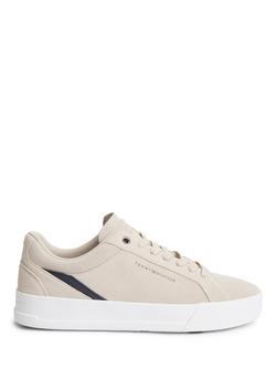 Tommy Hilfiger TH Court Prem Suede Trainers, Cream, Cream