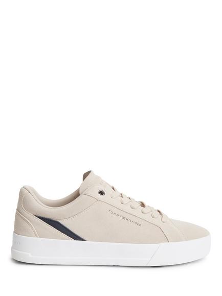 Tommy Hilfiger TH Court Prem Suede Trainers, Cream, Cream