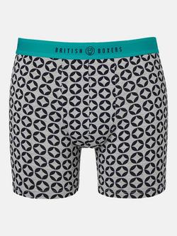 British Boxers Bamboo Stretch Geometric Print Trunks, Pack of 4, Multi - view 2, Multi
