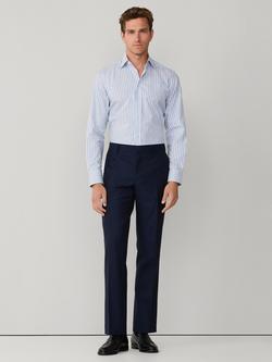 Hackett London Sanderson Classic Fit Wool Trousers, Navy - view 2, Navy
