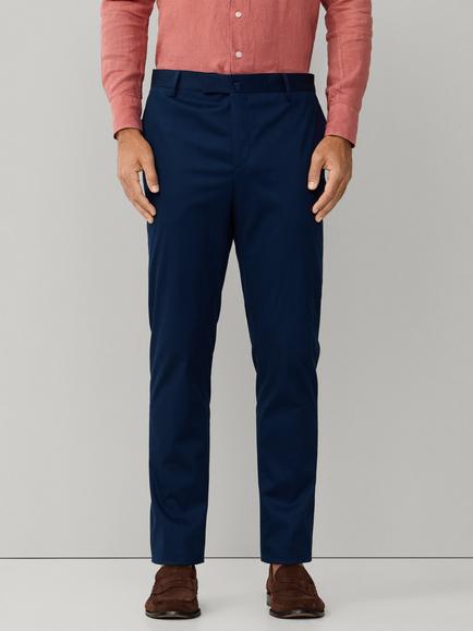 Hackett London Kensington Slim Fit Cotton Blend Trousers, Eton Blue, Eton Blue