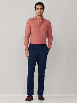 Hackett London Kensington Slim Fit Cotton Blend Trousers, Eton Blue - view 2, Eton Blue