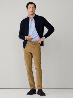 Hackett London Zip Front Lambswool Cardigan, Midnight Blue - view 2, Midnight Blue