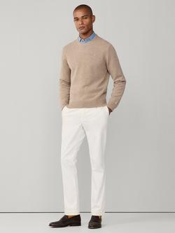 Hackett London Crew Neck Lambswool Jumper, Malt Beige - view 2, Malt Beige