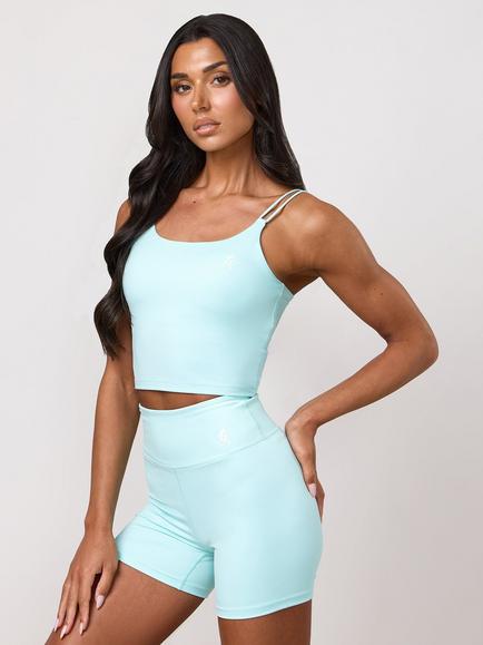Gym King 365 Long Line Tank Top, Pale Turquoise