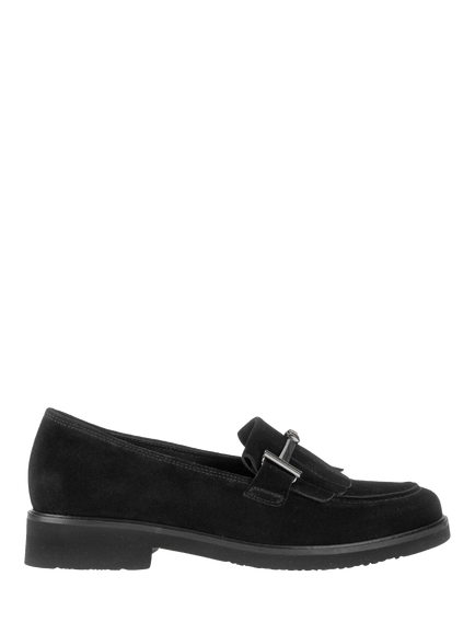 Gabor Leader Suede Penny Loafers, Black, Black