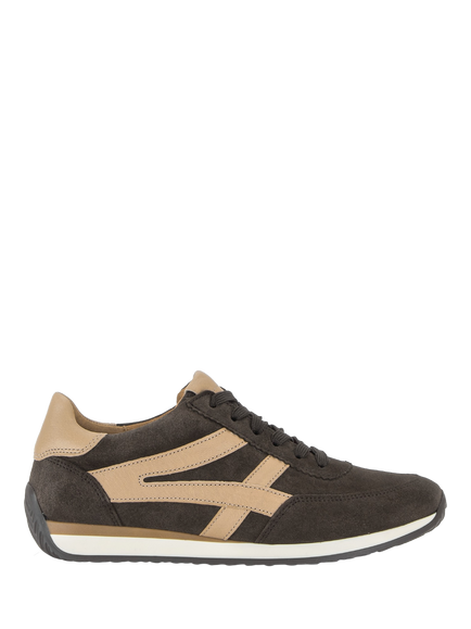Gabor Globe Wide Fit Suede Trainers, Mocca Sand, Mocca Sand
