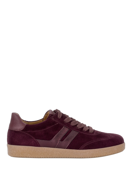 Gabor West Suede Lace Up Trainers, Mulberry, Mulberry