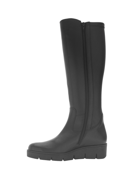 Gabor Envision Wide Fit Knee High Boots, Black - view 2, Black