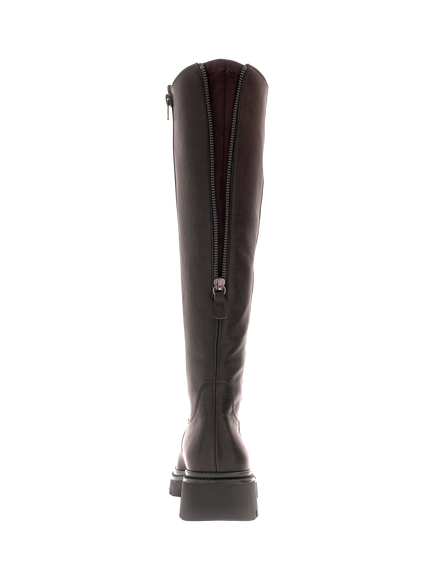 Gabor Match Leather Knee High Boots, Moro - view 2, Moro