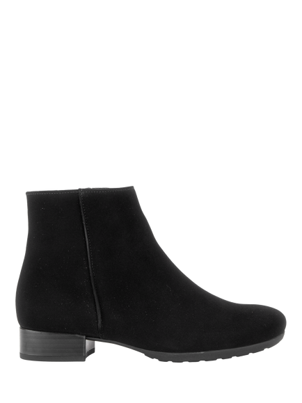 Gabor Buzz Wide Fit Leather Ankle Boots, Black, Black