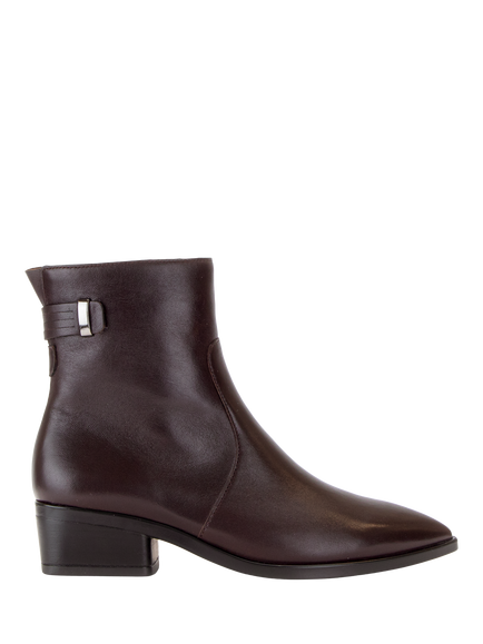 Gabor Palette Leather Ankle Boots, Dark Vino, Dark Vino