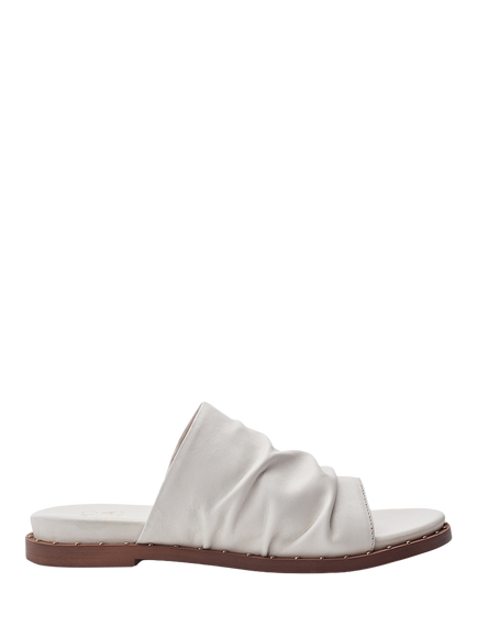Moda in Pelle Jerri Leather Mule Sandals, White, White