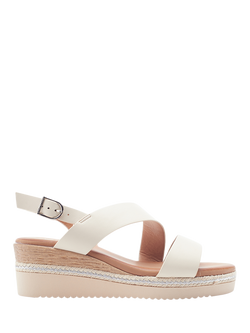 Moda in Pelle Joani Cross Strap Sandals, Off White