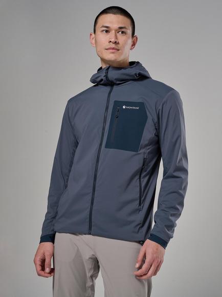Montane Men's Khamsin Lite Hoodie Jacket, Dark Sky, Dark Sky